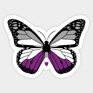 Asexual Pride Butterfly Sticker